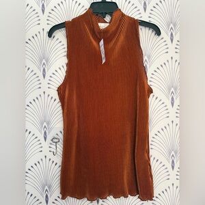Morgan Taylor Ribbed Tank Top - Warm Rust